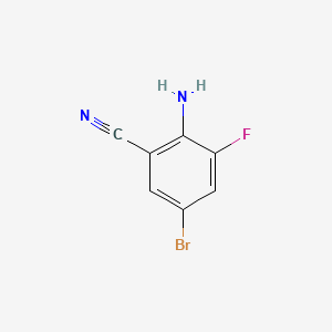 2-Amino-5-bromo-3-fluorobenzonitrile chemical structure (CAS 1209498-46-3)