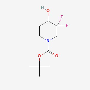 tert-Butyl 3,3-difluoro-4-hydroxypiperidine-1-carboxylate chemical structure (CAS 1209780-71-1)