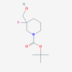 tert-Butyl 3-fluoro-3-(hydroxymethyl)piperidine-1-carboxylate chemical structure (CAS 1209781-11-2)