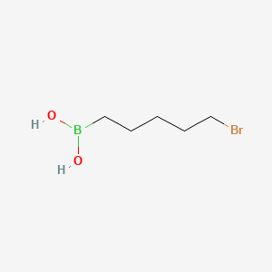 (5-Bromopentyl)boronic acid chemical structure (CAS 120986-85-8)