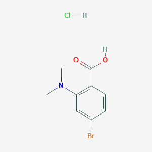4-Bromo-2-(dimethylamino)benzoic acid hydrochloride chemical structure (CAS 1209966-33-5)