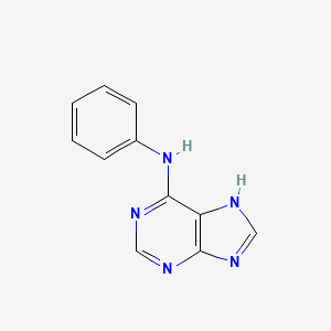 N-Phenyl-9H-purin-6-amine chemical structure (CAS 1210-66-8)