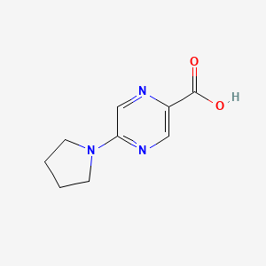 5-(Pyrrolidin-1-yl)pyrazine-2-carboxylic acid chemical structure (CAS 1210030-17-3)