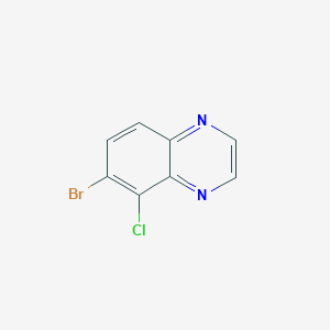 6-Bromo-5-chloroquinoxaline chemical structure (CAS 1210047-63-4)