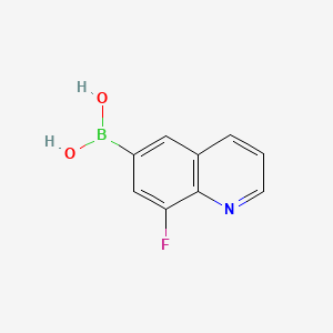 (8-Fluoroquinolin-6-yl)boronic acid chemical structure (CAS 1210048-29-5)