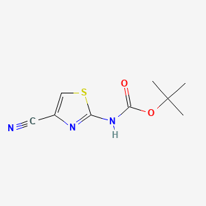 N-Boc-2-Amino-4-cyanothiazole chemical structure (CAS 1210278-19-5)