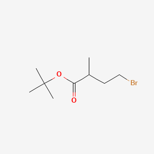tert-Butyl 4-bromo-2-methylbutanoate chemical structure (CAS 1210410-44-8)