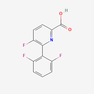6-(2,6-Difluorophenyl)-5-fluoropicolinic acid chemical structure (CAS 1210419-19-4)