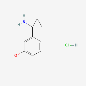 1-(3-Methoxyphenyl)cyclopropanamine hydrochloride chemical structure (CAS 1210485-67-8)