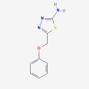 5-(Phenoxymethyl)-1,3,4-thiadiazol-2-amine chemical structure (CAS 121068-32-4)
