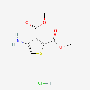 Dimethyl 4-aminothiophene-2,3-dicarboxylate hydrochloride chemical structure (CAS 121071-71-4)