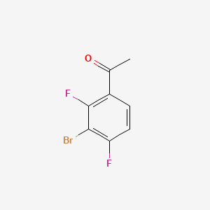 1-(3-Bromo-2,4-difluorophenyl)ethanone chemical structure (CAS 1210824-63-7)