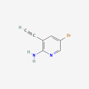 5-Bromo-3-ethynylpyridin-2-ylamine chemical structure (CAS 1210838-82-6)