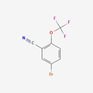 5-Bromo-2-(trifluoromethoxy)benzonitrile chemical structure (CAS 1210906-15-2)