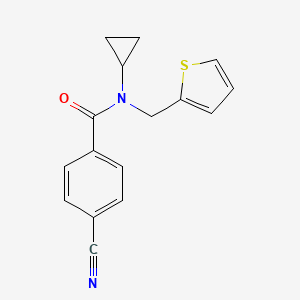 4-Cyano-N-cyclopropyl-N-(thiophen-2-ylmethyl)benzamide chemical structure (CAS 1210906-48-1)
