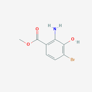 Methyl 2-amino-4-bromo-3-hydroxybenzoate chemical structure (CAS 1210936-30-3)