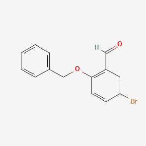 2-(Benzyloxy)-5-bromobenzaldehyde chemical structure (CAS 121124-94-5)