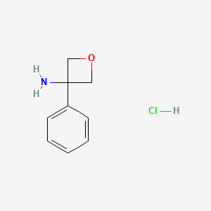 3-Phenyloxetan-3-amine hydrochloride chemical structure (CAS 1211284-11-5)