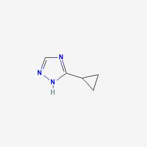 3-Cyclopropyl-1H-1,2,4-triazole chemical structure (CAS 1211390-33-8)