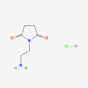 1-(2-Aminoethyl)pyrrolidine-2,5-dione hydrochloride chemical structure (CAS 1211465-79-0)