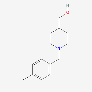 (1-(4-Methylbenzyl)piperidin-4-yl)methanol chemical structure (CAS 1211479-04-7)