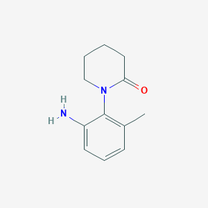 1-(2-Amino-6-methylphenyl)piperidin-2-one chemical structure (CAS 1211496-23-9)