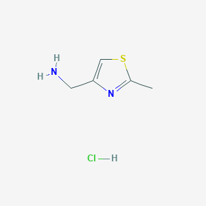 (2-Methylthiazol-4-yl)methanamine hydrochloride chemical structure (CAS 1211497-01-6)