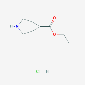 Ethyl 3-azabicyclo[3.1.0]hexane-6-carboxylate hydrochloride chemical structure (CAS 1211510-15-4)
