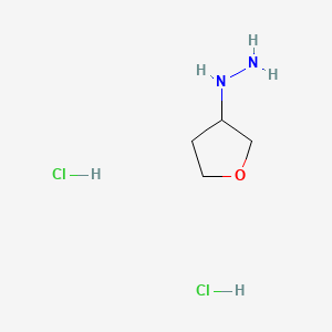 (Tetrahydrofuran-3-yl)hydrazine dihydrochloride chemical structure (CAS 1211514-64-5)
