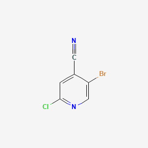 5-Bromo-2-chloroisonicotinonitrile chemical structure (CAS 1211515-17-1)