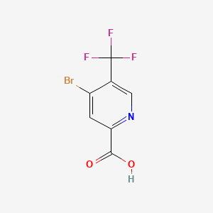 4-Bromo-5-(trifluoromethyl)picolinic acid chemical structure (CAS 1211516-48-1)