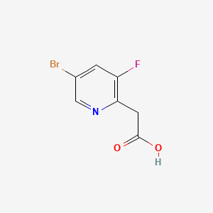 2-(5-Bromo-3-fluoropyridin-2-yl)acetic acid chemical structure (CAS 1211518-85-2)