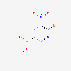 Methyl 6-bromo-5-nitronicotinate chemical structure (CAS 1211519-89-9)