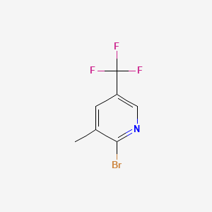 2-Bromo-3-methyl-5-(trifluoromethyl)pyridine chemical structure (CAS 1211520-05-6)
