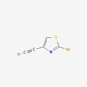 2-Bromo-4-ethynylthiazole chemical structure (CAS 1211520-19-2)
