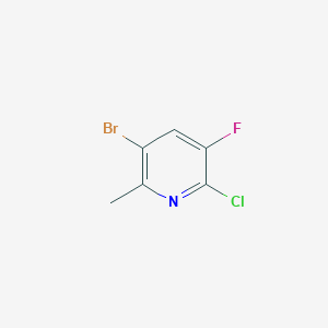 3-Bromo-6-chloro-5-fluoro-2-methylpyridine chemical structure (CAS 1211520-20-5)