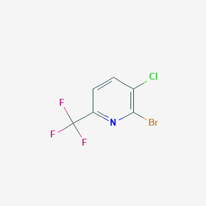 2-Bromo-3-chloro-6-(trifluoromethyl)pyridine chemical structure (CAS 1211521-13-9)