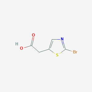 2-(2-Bromothiazol-5-yl)acetic acid chemical structure (CAS 1211523-95-3)