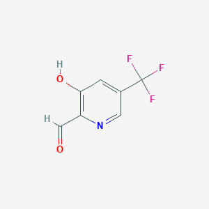 3-Hydroxy-5-(trifluoromethyl)picolinaldehyde chemical structure (CAS 1211528-13-0)