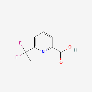 6-(1,1-Difluoroethyl)picolinic acid chemical structure (CAS 1211529-86-0)