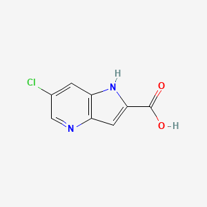 6-Chloro-1H-pyrrolo[3,2-b]pyridine-2-carboxylic acid chemical structure (CAS 1211530-05-0)