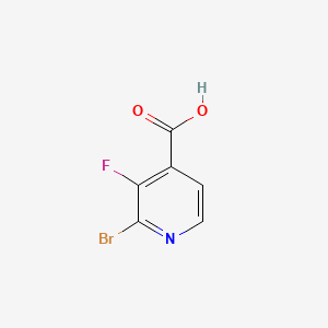 2-Bromo-3-fluoroisonicotinic acid chemical structure (CAS 1211530-89-0)