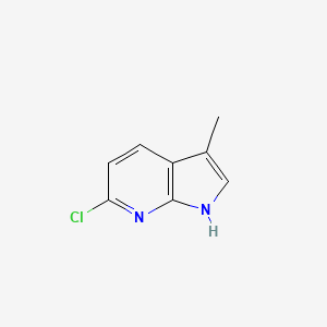6-Chloro-3-methyl-1H-pyrrolo[2,3-b]pyridine chemical structure (CAS 1211531-25-7)