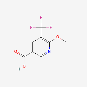 6-Methoxy-5-(trifluoromethyl)nicotinic acid chemical structure (CAS 1211532-15-8)