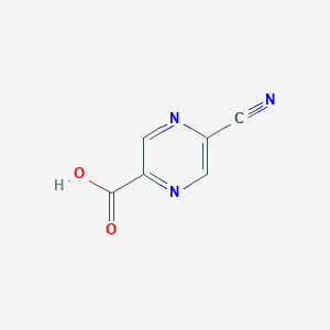 5-Cyanopyrazine-2-carboxylic acid chemical structure (CAS 1211533-09-3)