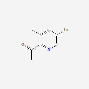 1-(5-Bromo-3-methylpyridin-2-yl)ethanone chemical structure (CAS 1211533-25-3)