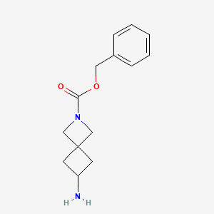 Benzyl 6-amino-2-azaspiro[3.3]heptane-2-carboxylate chemical structure (CAS 1211533-81-1)