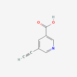 5-Ethynylpyridine-3-carboxylic acid chemical structure (CAS 1211533-87-7)