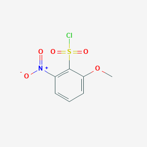 2-Methoxy-6-nitrobenzenesulfonyl chloride chemical structure (CAS 1211534-11-0)