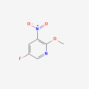 5-Fluoro-2-methoxy-3-nitropyridine chemical structure (CAS 1211534-27-8)
